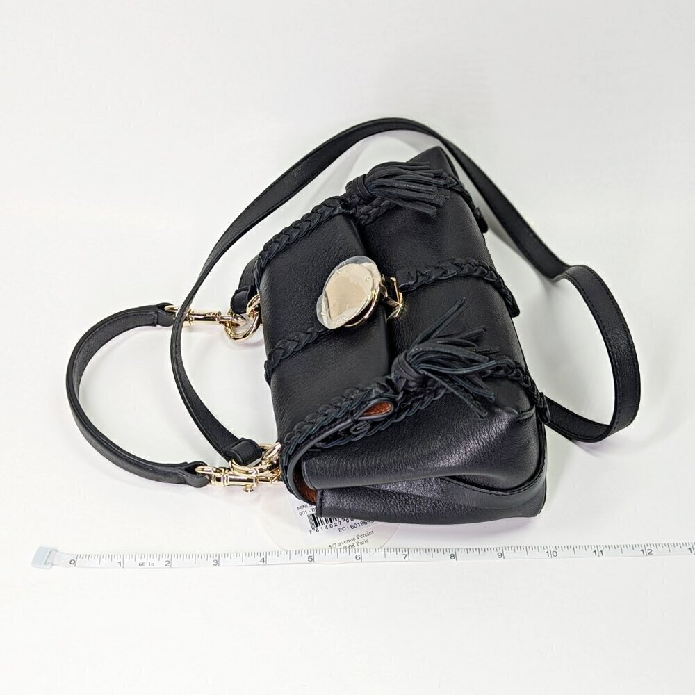 Chloe Penelope Women's Braid Detail Mini Shoulder Bag in Black (MSRP $2,090) - Picture 11 of 11